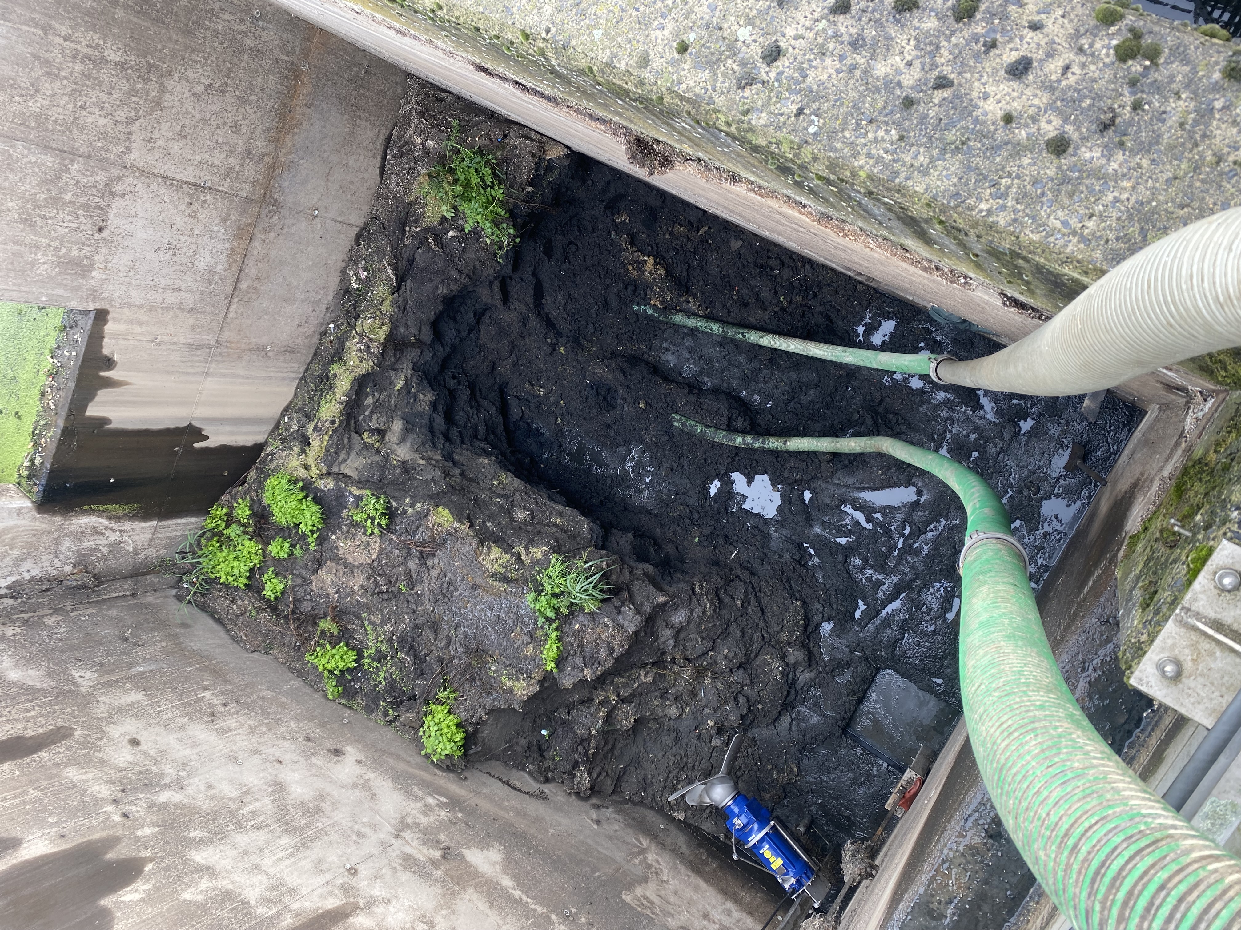 Voor interventie van een bezinkput